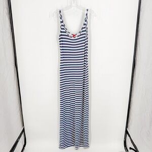 5/48 Navy and White Striped Maxi Dress